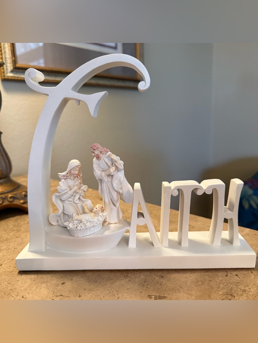 FAITH Nativity Scene Figurine Tabletop/Mantel Decor